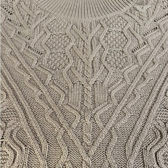 NEW Talbots Cable Knit Mockneck Sweater in Rattan Size 2X - Picture 2 of 6